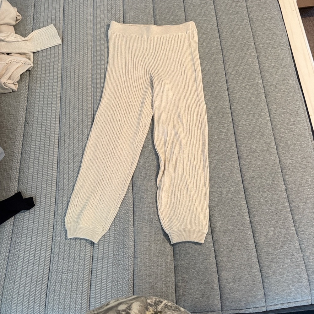 Free People Cream Ribbed Pajama Set - Picture 2 of 5